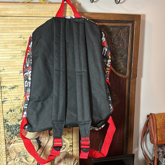 Walt Disney World Backpack Mickey Mouse Expressions Red Yellow Grey EUC - Picture 6 of 17